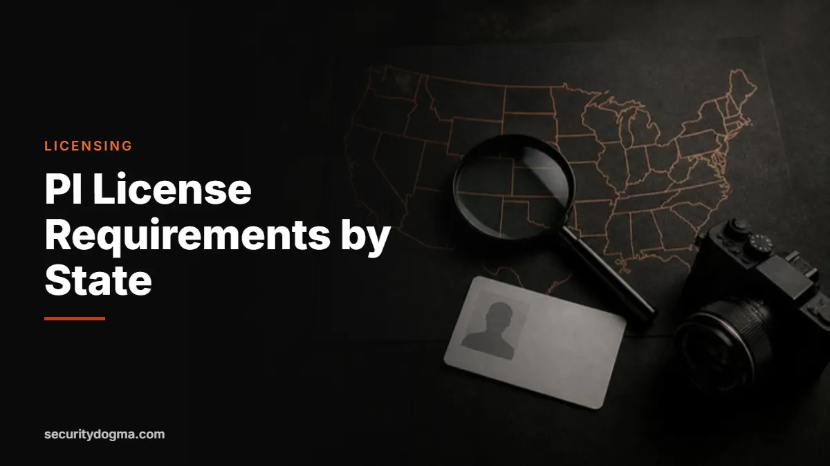 Magnifying glass on a map of the United States with a license card and camera